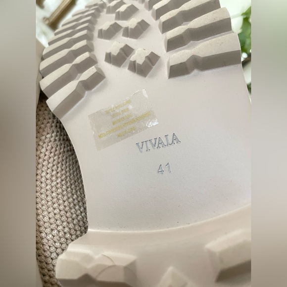 Vivaia Filipa Wool Knee Hi Tall Boots Pull On Womens Size 9.5 /41 Beige taupe - Picture 11 of 15